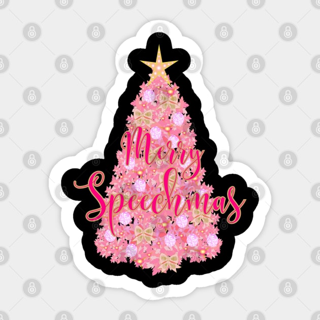 Speech Therapy Christmas, Speech language pathologist, SLP, SLPA, Speech path Sticker by Daisy Blue Designs